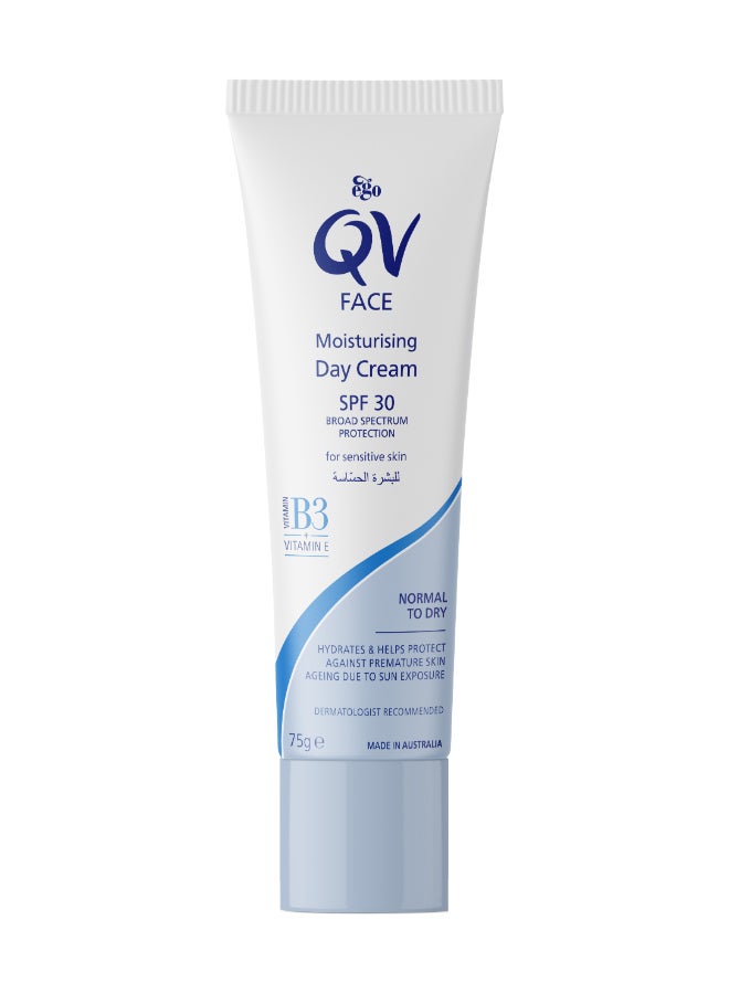 كيو في Face Moisturising Day Cream Spf 30 - Hydrating And Protective Facial Cream 75grams  - Image 1