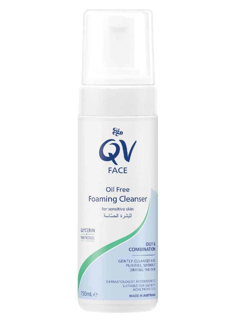 QV Face Oil Free Cleanser (150ml) - for Oily Combination & Acne Prone Skin, Non Comedogenic Fragrance Free Daily Face Wash with Pro Vitamin B5 & Glycerin, Dermatologist Tested 150.0ml - Image 1