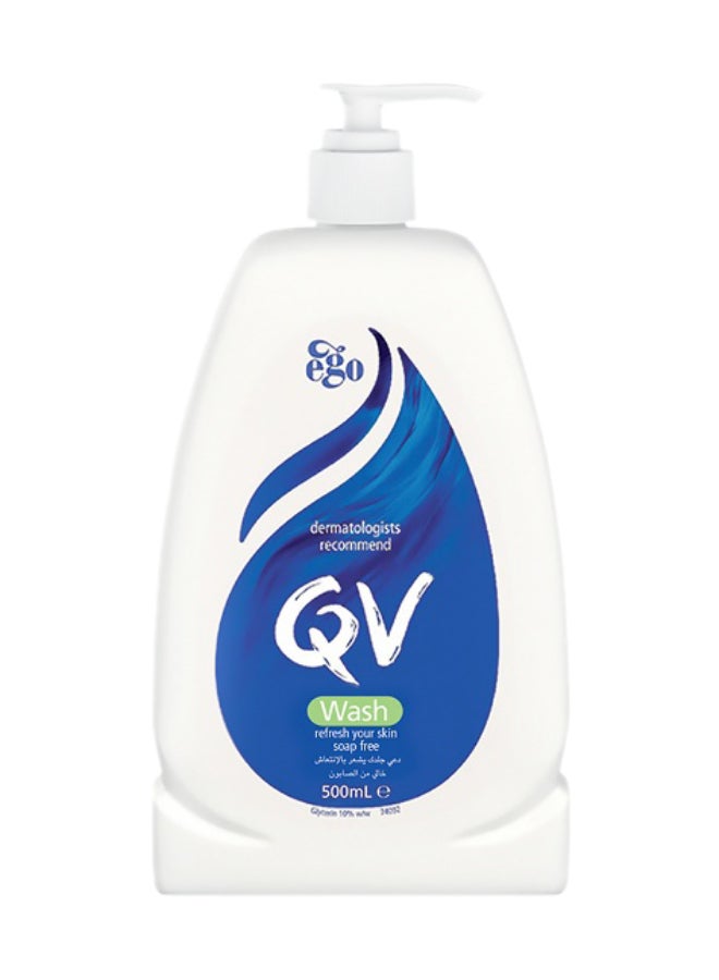 كيو في Wash - Gentle Soap-Free Cleanser For Dry And Sensitive Skin 500.0ml - Image 1