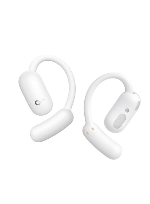 Soundcore AeroFit 2 by Anker, Open-Ear Headphones, Adjustable Ear Hooks, Snug Fit, Rich Bass, Hi-Res Wireless Audio, 42H Play, Bluetooth 5.4, Wireless Charging, IP55, AI Clear Calls, Open-Ear Earbuds White