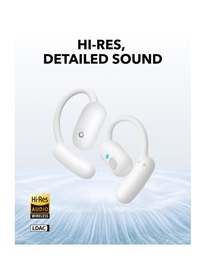 Soundcore - Soundcore AeroFit 2 by Anker, Open-Ear Headphones, Adjustable Ear Hooks, Snug Fit, Rich Bass, Hi-Res Wireless Audio, 42H Play, Bluetooth 5.4, Wireless Charging, IP55, AI Clear Calls, Open-Ear Earbuds White - Image 1