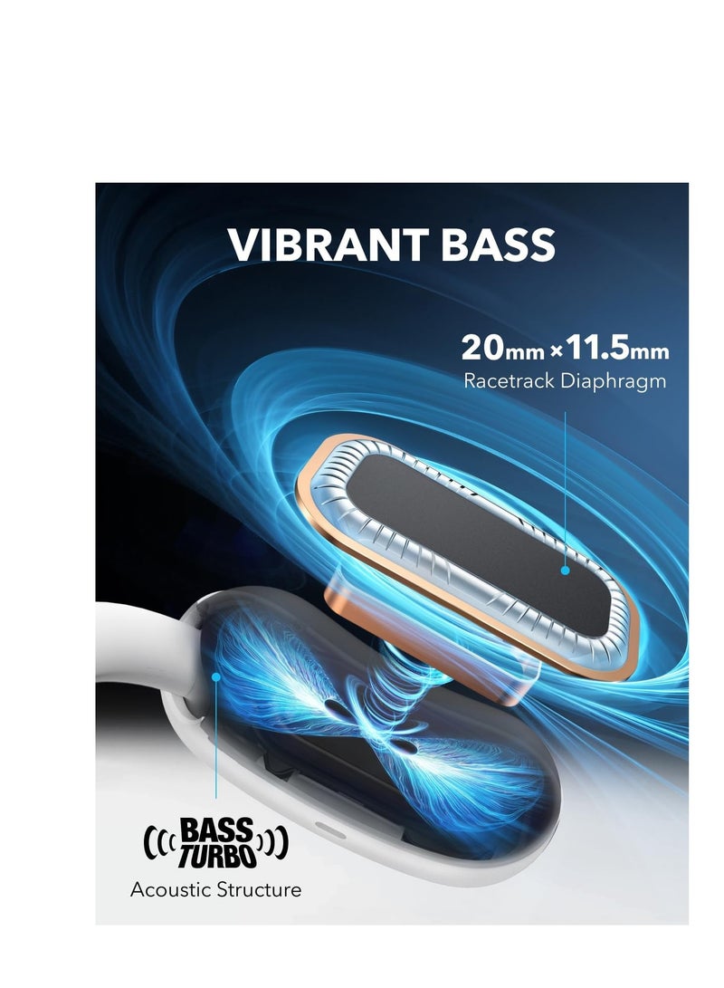 Soundcore - Soundcore AeroFit 2 by Anker, Open-Ear Headphones, Adjustable Ear Hooks, Snug Fit, Rich Bass, Hi-Res Wireless Audio, 42H Play, Bluetooth 5.4, Wireless Charging, IP55, AI Clear Calls, Open-Ear Earbuds White - Image 1