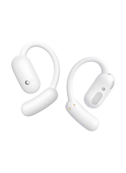 Soundcore AeroFit 2 by Anker, Open-Ear Headphones, Adjustable Ear Hooks, Snug Fit, Rich Bass, Hi-Res Wireless Audio, 42H Play, Bluetooth 5.4, Wireless Charging, IP55, AI Clear Calls, Open-Ear Earbuds White