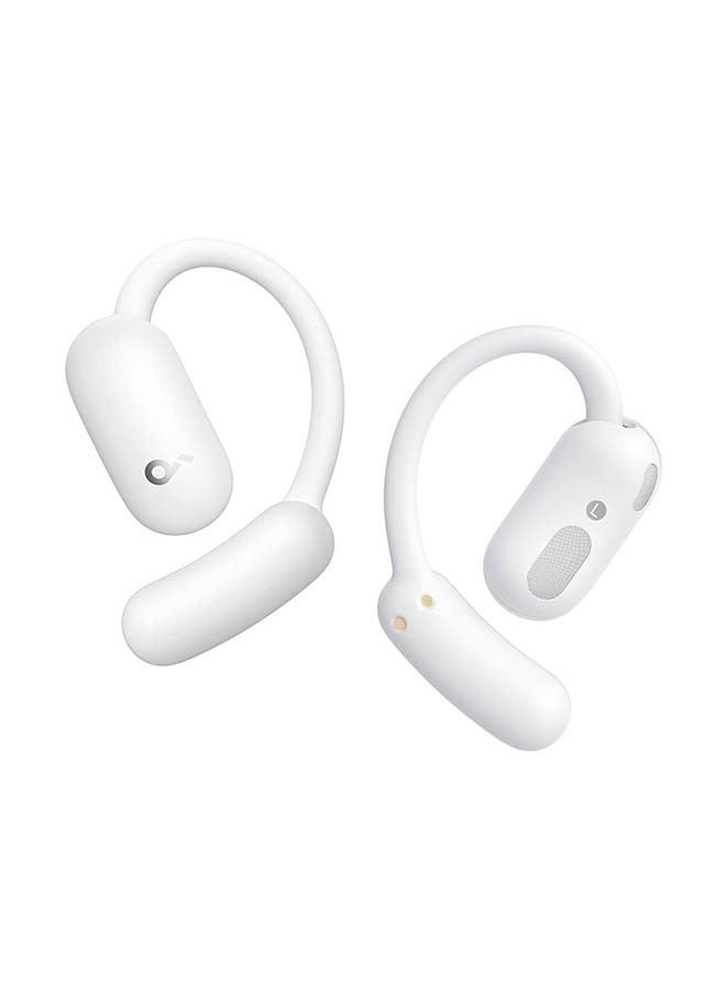 Soundcore AeroFit 2 by Anker, Open-Ear Headphones, Adjustable Ear Hooks, Snug Fit, Rich Bass, Hi-Res Wireless Audio, 42H Play, Bluetooth 5.4, Wireless Charging, IP55, AI Clear Calls, Open-Ear Earbuds White