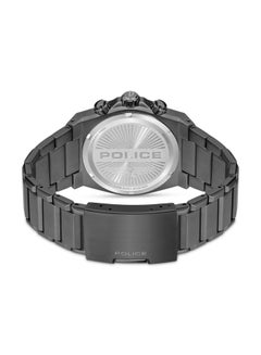 POLICE Men's Airflow Men's 44mm Multifunction Watch with Hydraulic Blue Plate, Black Dial & 316L Stainless Steel Bracelet  - Image 3