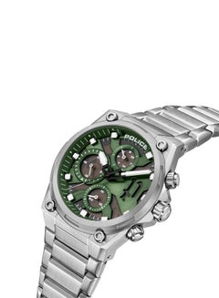 POLICE Men's Airflow Men's 43mm Multifunction Watch with Hydraulic Green Plate, Black Dial & 316L Stainless Steel Bracelet  - Image 2