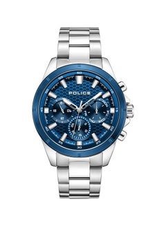 بوليس Men's Motion Men's 45mm Multifunction Watch with Navy Blue Dial, Honeycomb Texture & 316L Stainless Steel Bracelet  - Image 1