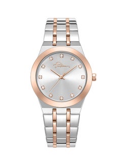 POLICE Women's Allure Women's 32mm Two-Tone Watch with Silver Sunray Enamel Dial, 12 Dazzling Stones & Signature at 12 o’clock  - Image 1