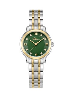 POLICE Women's Charm Women’s 27mm Two-Tone Watch with Green Dial, Gold-Plated Roman Numerals  & 316L Stainless Steel Bracelet  - Image 1