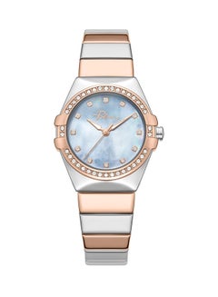 POLICE Women's Cosmos Women’s 29mm Rose Gold Watch with Grey Mother-of-Pearl Dial, White Stones & 316L Stainless Steel Bracelet  - Image 1