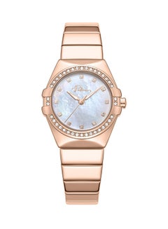 POLICE Women's Cosmos Women’s 29mm Rose Gold Watch with White Mother-of-Pearl Dial, 12 White Stones & 316L Stainless Steel Bracelet  - Image 1