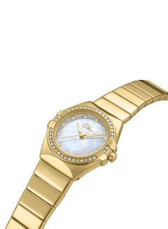 بوليس Women's Cosmos Women’s 29mm Gold-Plated Watch with White Mother-of-Pearl Dial, 12 White Stones & 316L Stainless Steel Bracelet  - Image 2