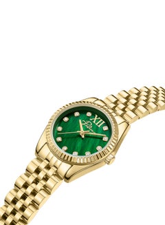 بوليس Women's Flute Women's 28mm Watch with Green Mother-of-Pearl Dial, Gold-Plated Coin-Edged Topring & 316L Stainless Steel Bracelet  - Image 2
