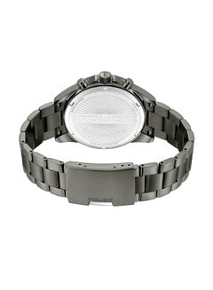 POLICE Men's Malawi 45mm Ion-Plated Gun Case Multifunction Watch with Satin Charcoal Dial & 316L Stainless Steel Bracelet  - Image 3