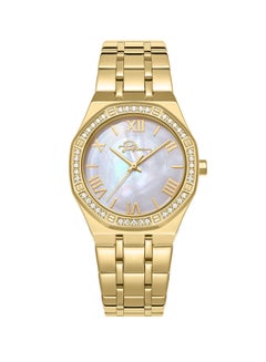 POLICE Women's Moonlight Women's 32mm Gold-Plated Watch with White Mother-of-Pearl Dial & 316L Stainless Steel 5-Link Bracelet  - Image 1