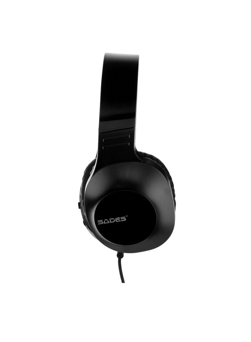 ساديس (Sa-721-Black) Spirits Gaming Headset, 3.5Mm, Black, Compatible - Ps4/ Ps5, Xbox One & Series X & Series S, Nintendo Switch & Lite, Vr, Mobile Devices, Pc/ Laptop - Image 3