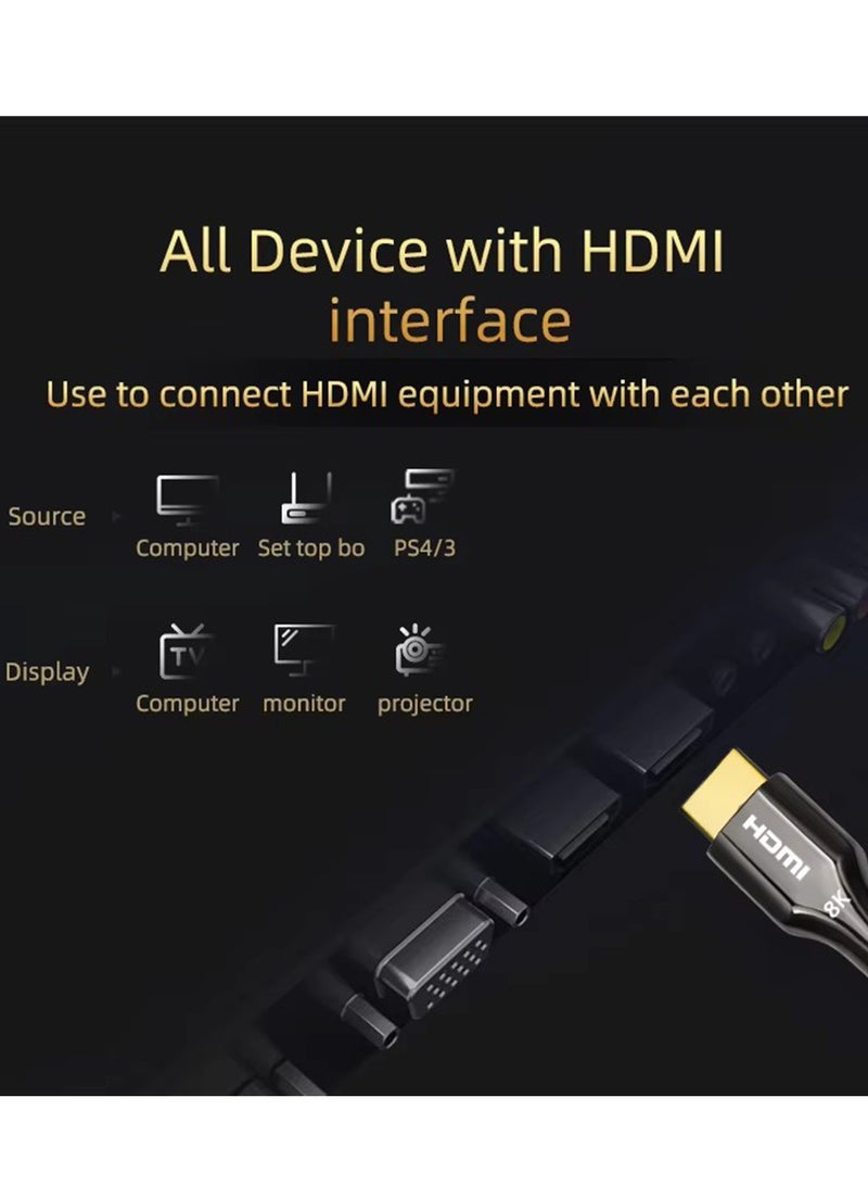 TWISTED MINDS Twisted Minds 8K HDMI 2.1 Cable – Ultra High-Speed 48Gbps Braided HDMI Cord, 8K@60Hz, 4K@120Hz, HDR+, eARC, VRR, HDCP 2.3/2.2, 3D Compatible – 3 Metre - TM-Z8KHDMI-3M Black  - Image 5