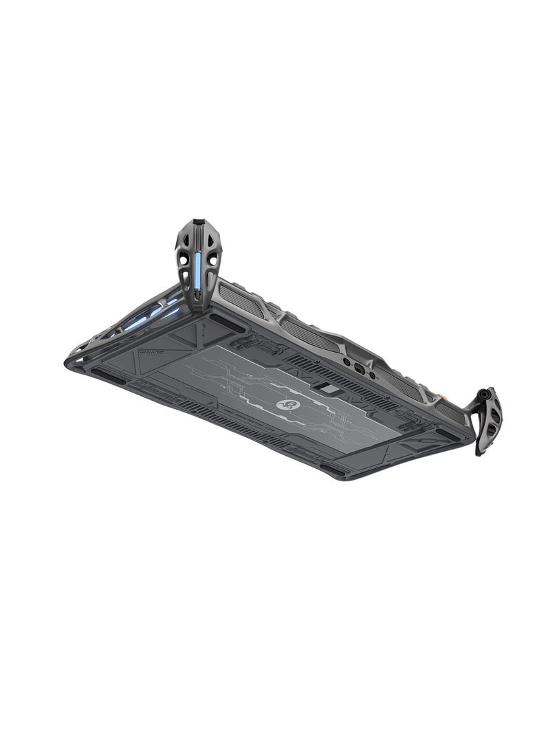 Gravastar - Mercury K1 Pro Mechanical Gaming Keyboard (Concrete Gray) - 75% Layout, 79 Keys + KNOB, Hot-Swappable, Custom Linear Switches, RGB Backlit, Wireless/Wired, 8000mAh Battery, Bluetooth/2.4GHz - Image 1