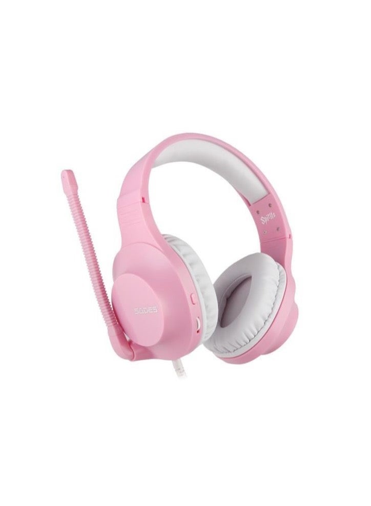 ساديس (Sa-721 -وردي) سماعة ألعاب سبيريتس، 3.5 مم، سوداء، متوافقة - بلاي ستيشن 4/5، إكس بوكس ون وسلسلة إكس وسلسلة إس، نينتندو سويتش وللايت، واقع افتراضي، أجهزة موبايل، حاسوب/ لابتوب - Image 1