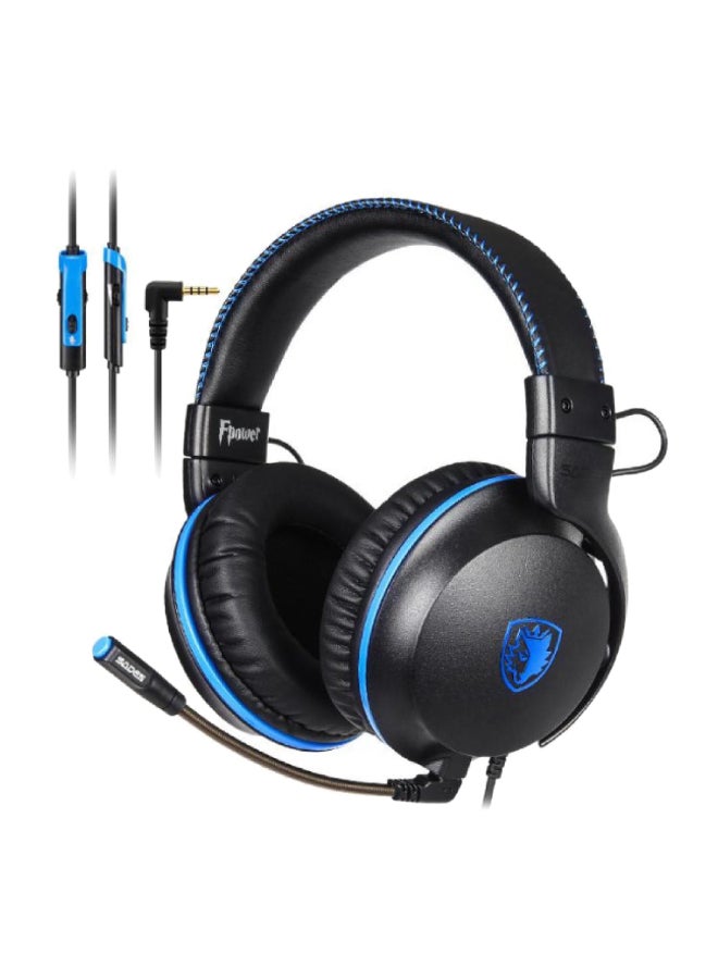 ساديس سماعة الألعاب السلكية F-Power (Sa-717) ستيريو - أسود/أزرق، متوافقة - Ps4/ Ps5، Xbox One & Series X & Series S، نينتندو سويتش & لايت، VR، الأجهزة المحمولة، PC/لابتوب - Image 4