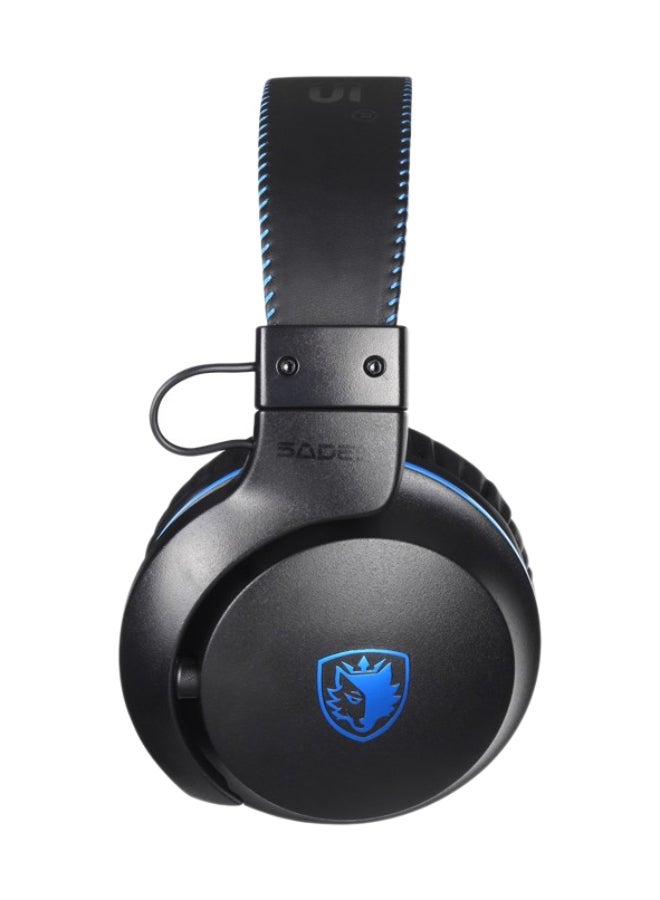 ساديس سماعة الألعاب السلكية F-Power (Sa-717) ستيريو - أسود/أزرق، متوافقة - Ps4/ Ps5، Xbox One & Series X & Series S، نينتندو سويتش & لايت، VR، الأجهزة المحمولة، PC/لابتوب - Image 2