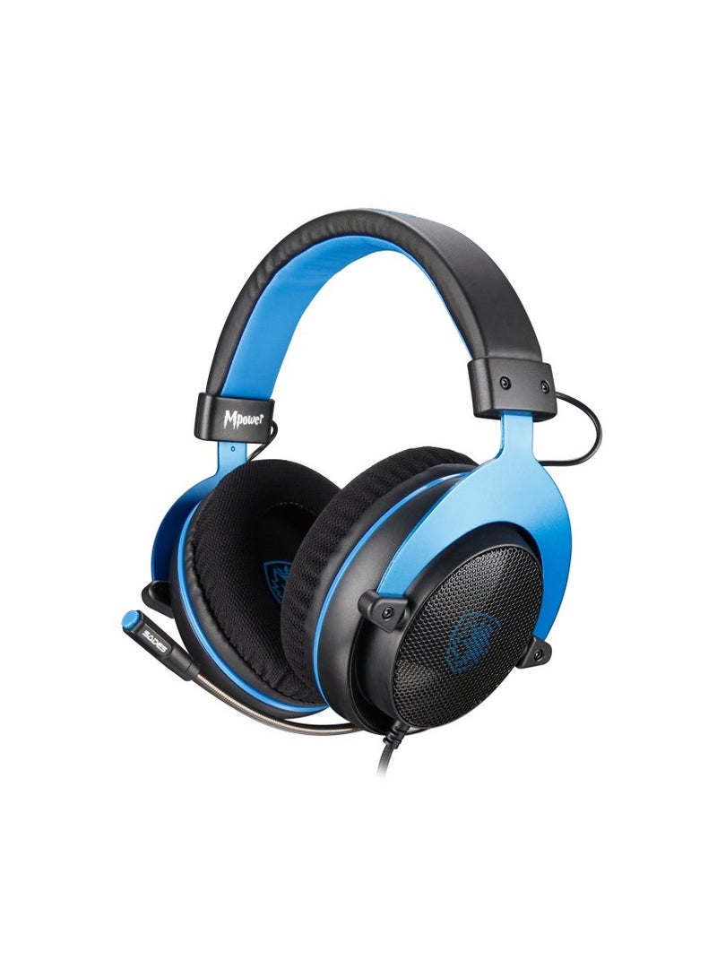 ساديس (Sa-723-أزرق) سماعة ألعاب ستيريو M Power، 3.5 مم، متوافقة - PS4/PS5، Xbox One وسلسلة X وسلسلة S، نينتندو سويتش وLite، VR، أجهزة المحمول، PC/لابتوب - Image 3