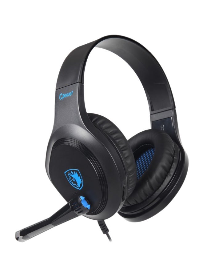 ساديس سماعة الألعاب السلكية C-Power (Sa-716) 3.5 مم ستيريو - أسود/أزرق، متوافقة مع - PS4/PS5، Xbox One وسلسلة X وسلسلة S، نينتندو سويتش و Lite، VR، الأجهزة المحمولة، الكمبيوتر/اللابتوب - Image 2