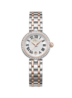 POLICE Women's Denali Women's 36mm Two-Tone Watch with Silver Sunray Dial, Roman Markers & 316L Stainless Steel 5-Link Bracelet  - Image 1