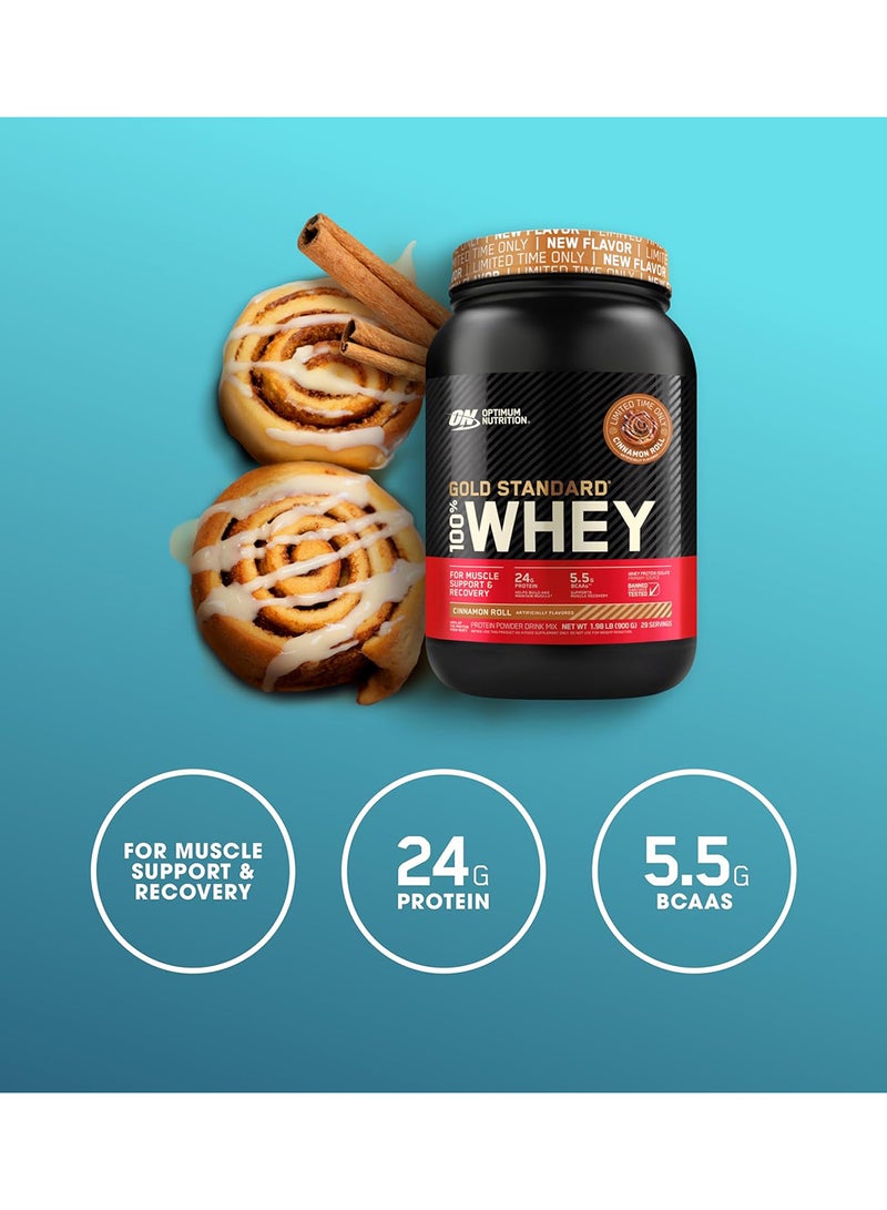 Optimum Nutrition 100% Whey Protein Powder 24 Grams of Protein For Muscle Support 1.99 Lbs 29 Servings 900 Grams  - Image 4
