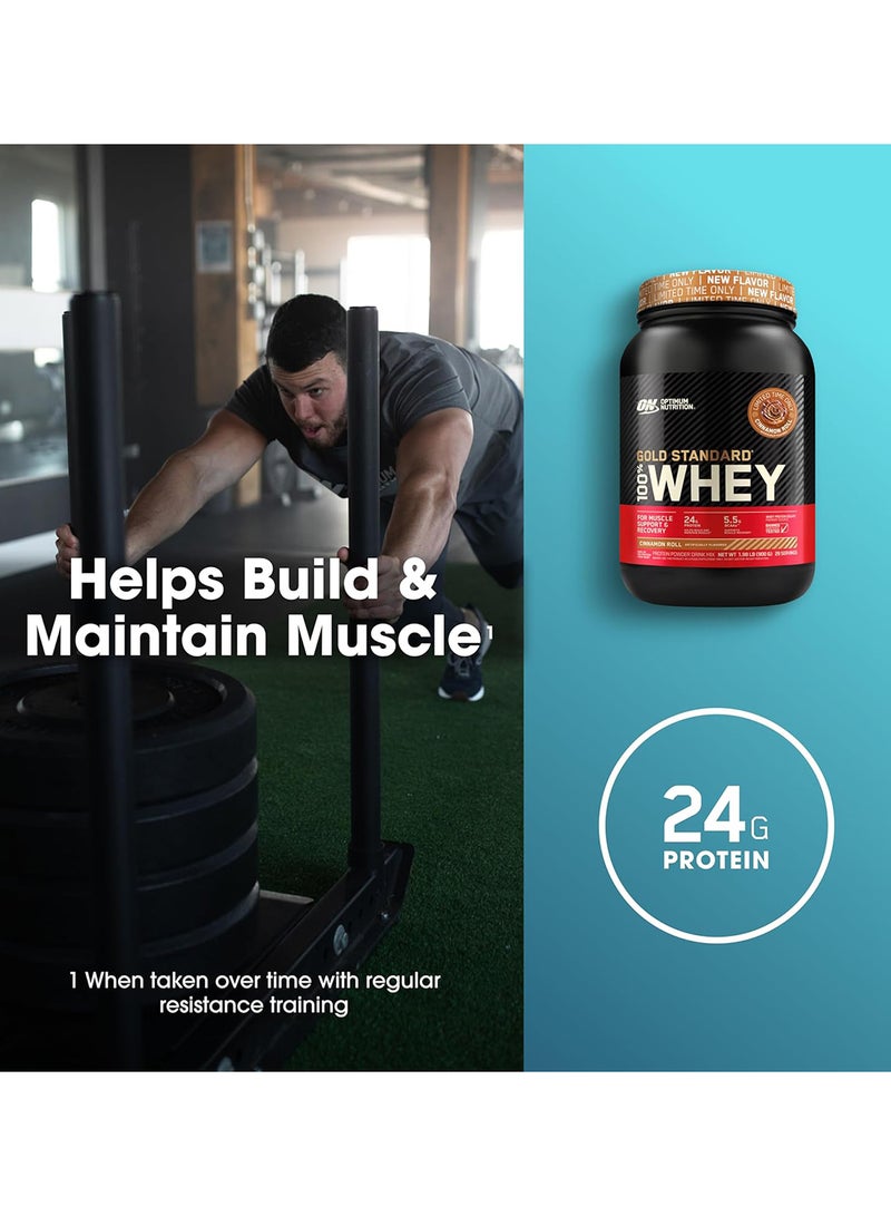 Optimum Nutrition 100% Whey Protein Powder 24 Grams of Protein For Muscle Support 1.99 Lbs 29 Servings 900 Grams  - Image 5