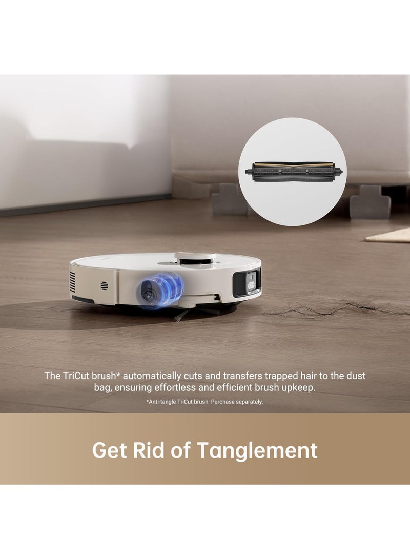 دريم مكنسة روبوت Dreame X40 Ultra Complete، شفط قوي 12000 باسكال، مكنسة روبوتية مع ممسحة قابلة للإزالة والرفع، تنظيف شامل بفرش جانبية، تقنية MopExtend، ممسحة ذاتية التنظيف بالماء الساخن بدرجة 70° 50 W X40 Ultra أبيض - Image 4