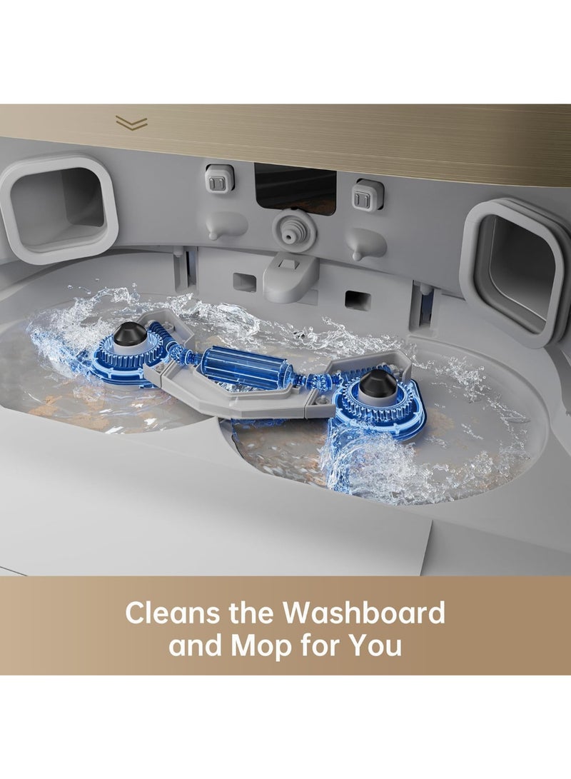 دريم مكنسة روبوت Dreame X40 Ultra Complete، شفط قوي 12000 باسكال، مكنسة روبوتية مع ممسحة قابلة للإزالة والرفع، تنظيف شامل بفرش جانبية، تقنية MopExtend، ممسحة ذاتية التنظيف بالماء الساخن بدرجة 70° 50 W X40 Ultra أبيض - Image 3