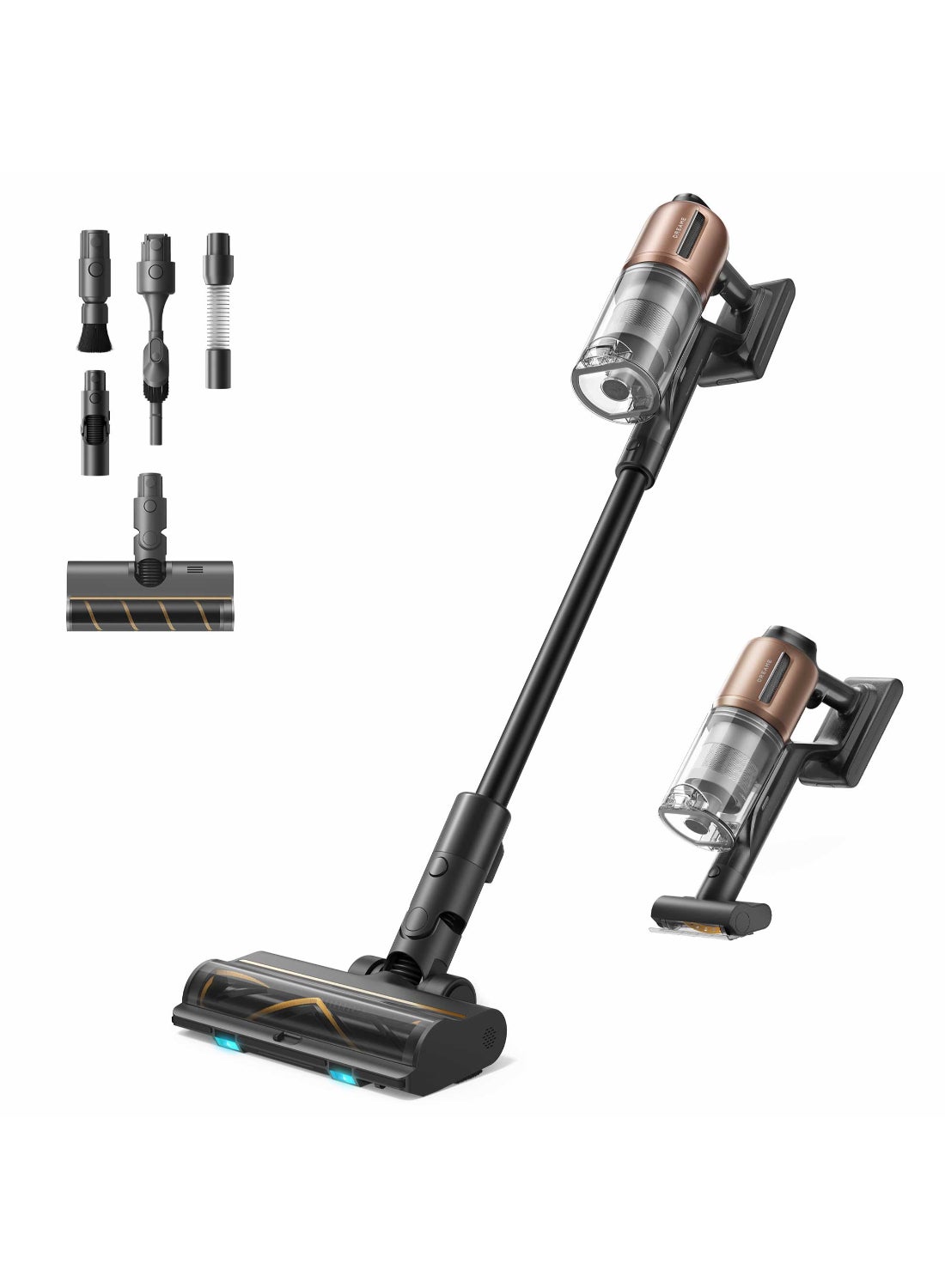 Dreame Dreame Z20 Cordless Stick Vacuum, 250AW Suction, High-speed Motor, 90min Maximum Cleaning Time, 99.99% Filtration Efficiency, HEPA H14 Filter, Dust Reveal Technology, Multi-surface Vaccuming, Dirt Detection, Auto Suction Adjustment 440 kW VZV16A black 