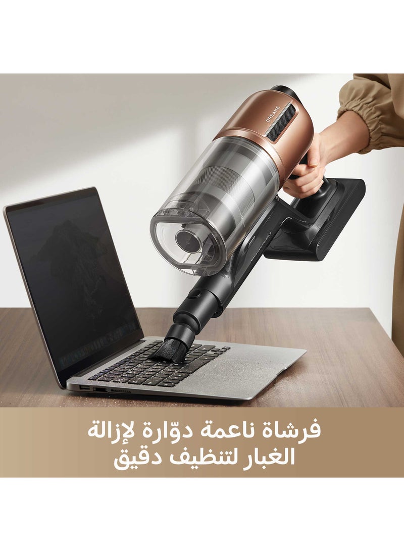 Dreame Z20 Cordless Stick Vacuum, 26000pa Suction, High-speed Motor, 715W, 90min Maximum Cleaning Time, 99.99% Filtration Efficiency, HEPA H14 Filter, Dust Reveal Technology, Multi-surface Vaccuming, Dirt Detection, Auto Suction Adjustment, Z20 black 440 W Z20 black