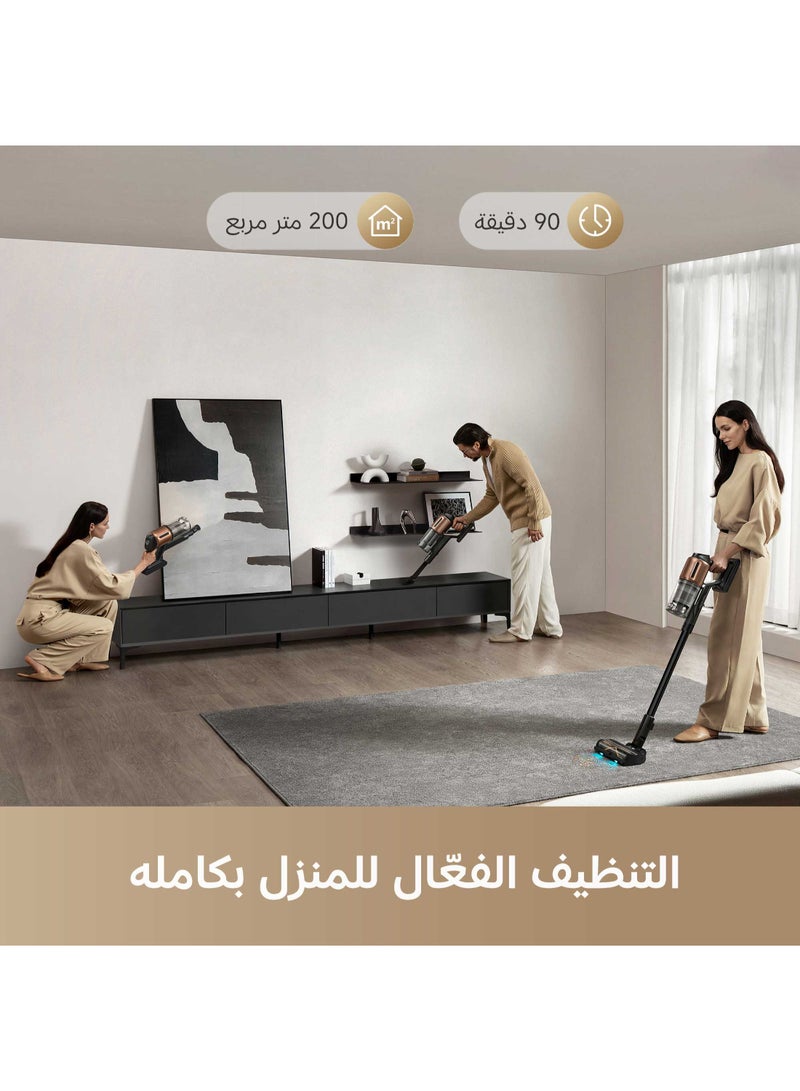 Dreame Z20 Cordless Stick Vacuum, 26000pa Suction, High-speed Motor, 715W, 90min Maximum Cleaning Time, 99.99% Filtration Efficiency, HEPA H14 Filter, Dust Reveal Technology, Multi-surface Vaccuming, Dirt Detection, Auto Suction Adjustment, Z20 black 440 W Z20 black
