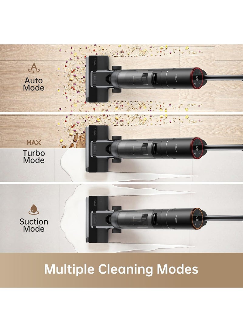 Dreame - H12S AE Cordless Wet Dry Vacuum Cleaner, All-in-One Floor Washer with Self-Cleaning, Enhanced Edge Cleaning, Smart Dirt Detection, LED Screen Display, Ideal for Sticky Messes and Pet Hair 1400 W H12S AE Black - Image 1