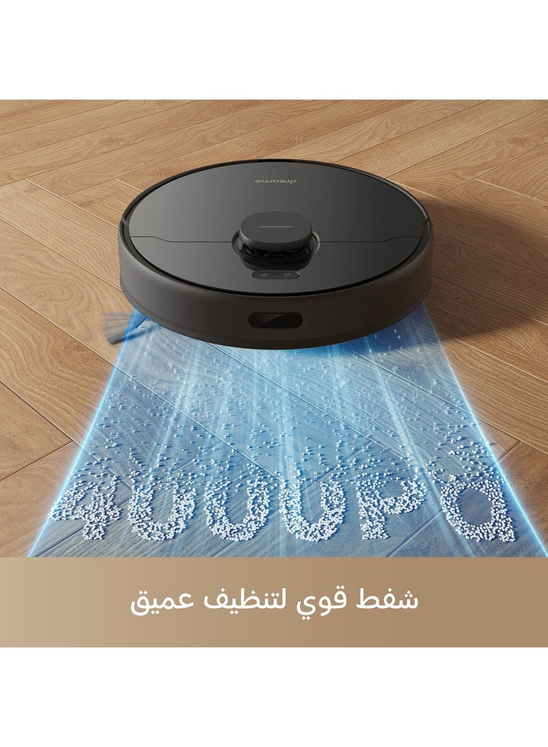 Dreame - Dreame D9 Max Robot Vacuum Cleaner and Mop, 4000Pa Strong Suction, Vacuum Robot Sweep and Mop 2-in-1, 150min Runtime, Multi-floor Mapping, Lidar Navigation, Alexa/App/WIFI Control 570 ml 40 W D9 MAX Black - Image 1