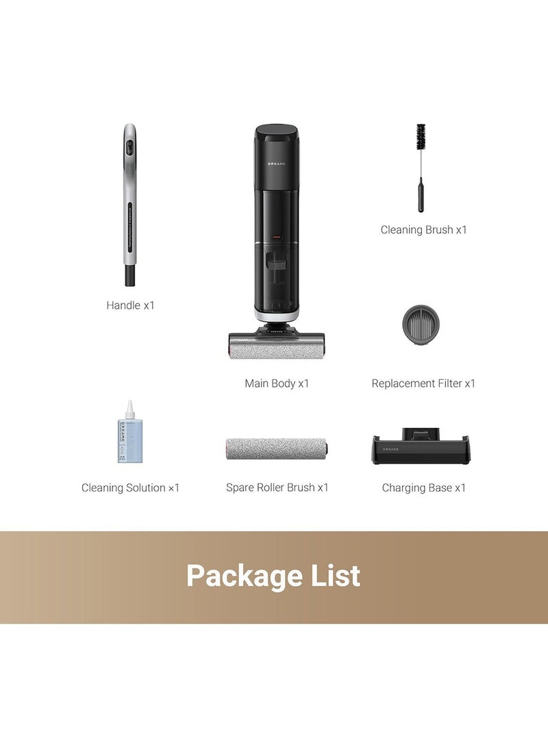 H14 Wet-Dry Vacuum Cleaner, Brush Washing & Hot Air Drying at 60°C, 180° Lie-Flat Reach, Quick Drying in 5 min, Self-Cleaning with Dual Rotations, 18kPa Suction Power, Dual-Edge Cleaning 200 W H14 Black - pnsku/N70152067V/45/_/1739438366/22720fca-e59c-449d-9be4-c5d23d7395da