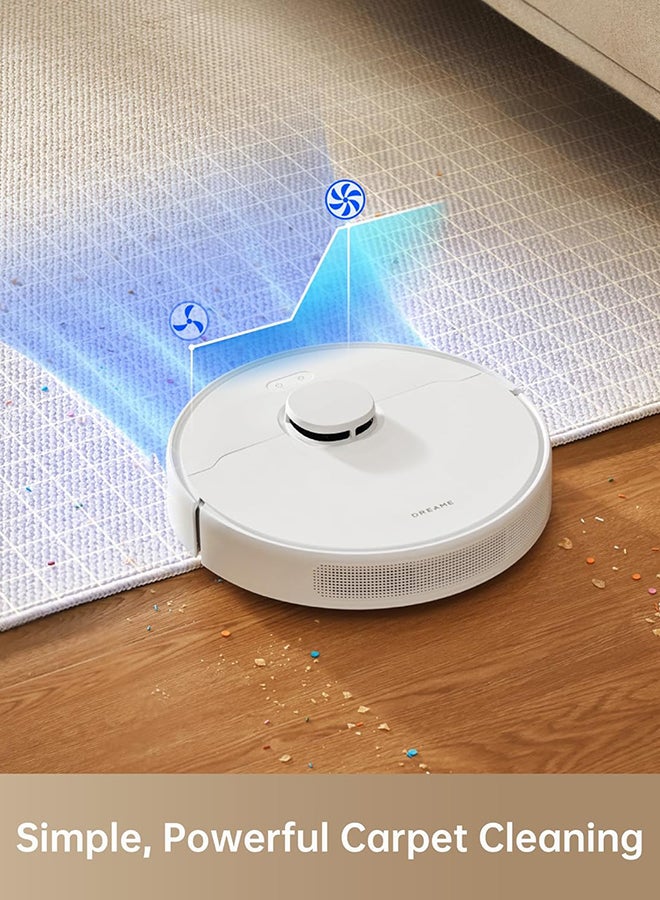 دريم - Dreame D10 Plus Gen 2 Robot Vacuum Cleaner with Self Empty, 6000 Pa Suction Power, Dust collection up to 90 days, LiDAR Navigation, for Carpets and Pet Hair, 285-Minute Long Run time 40 W D10Plus Gen2 White - Image 1