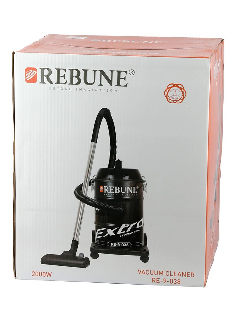 REBUNE - Barrel Vacuum Cleaner 21L / 2000W RE-9-038 21 L 2000 W RE-9-038 Black - Image 1