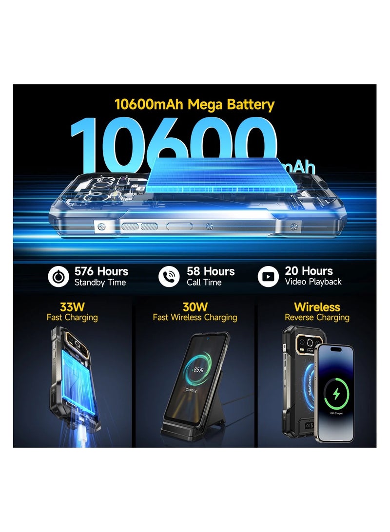 Ulefone - Armor 27T Pro 5G Rugged Phone 10600mAh Android 14 Smartphone 50MP+64MP Night Camera 6.78″ 24GB+256GB NFC - Image 1