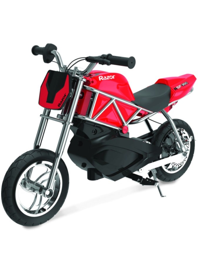 ريزر - Razor Street Bike RSF350 22km/h | Motor Bike | Kids Ages 13 Years+ | With up to 30 minutes of Continuous Use Red 109x33x63cm - Image 1