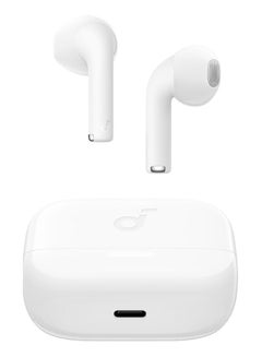 Soundcore K20i by Anker, Semi-in-Ear Earbuds, Bluetooth Wireless, 36H Playtime, Fast Charge, Clear Sound, Comfortable Fit, ENC 2-Mic Clear Calls, Custom EQ, IPX5, Bluetooth 5.3, App Control White  - Image 1