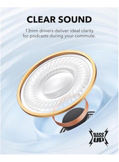 Soundcore K20i by Anker, Semi-in-Ear Earbuds, Bluetooth Wireless, 36H Playtime, Fast Charge, Clear Sound, Comfortable Fit, ENC 2-Mic Clear Calls, Custom EQ, IPX5, Bluetooth 5.3, App Control White  - Image 3