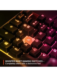 steelseries SteelSeries Apex 3 TKL RGB Gaming US layout Keyboard, Tenkeyless Compact Form Factor, 8-Zone RGB Illumination, Water and Dust Resistant, Whisper Quiet Gaming Switch - White  - Image 4