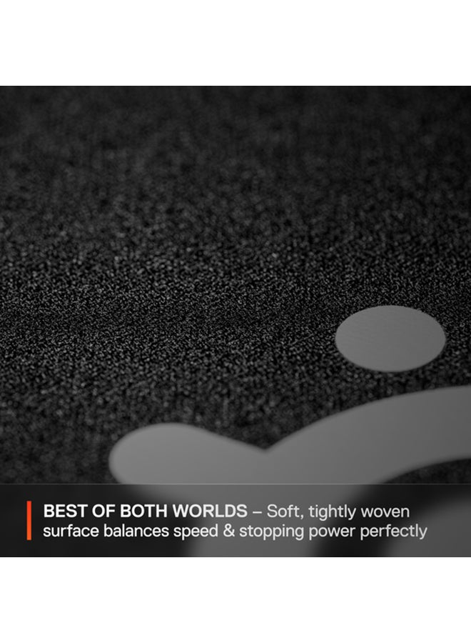 steelseries - SteelSeries QcK L Performance Balance Gaming Mousepad, Extra density for a smooth glide, Low-profile edge stitching, Non-slip neoprene rubber base, 490 x 420 mm size, FPS, MOBAs, RTS, MMO - Black - Image 1