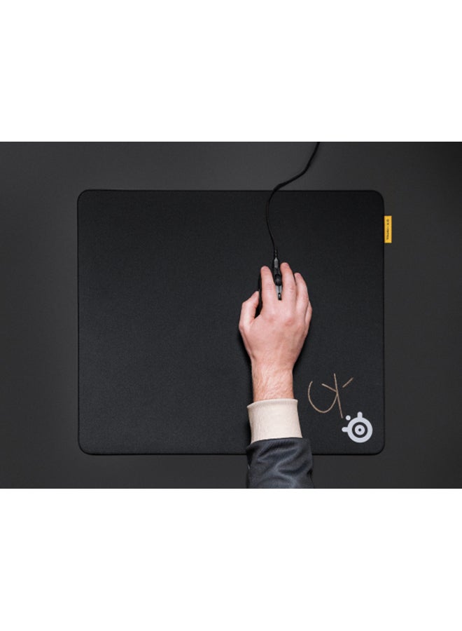 steelseries - SteelSeries QcK L Performance Control Gaming Mousepad, Extra density for a smooth glide, Low-profile edge stitching, Non-slip neoprene rubber base, 490 x 420 mm size,  FPS, MOBAs, RTS, MMO - Black - Image 1