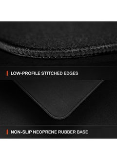 steelseries SteelSeries QcK L Performance Control Gaming Mousepad, Extra density for a smooth glide, Low-profile edge stitching, Non-slip neoprene rubber base, 490 x 420 mm size,  FPS, MOBAs, RTS, MMO - Black  - Image 3