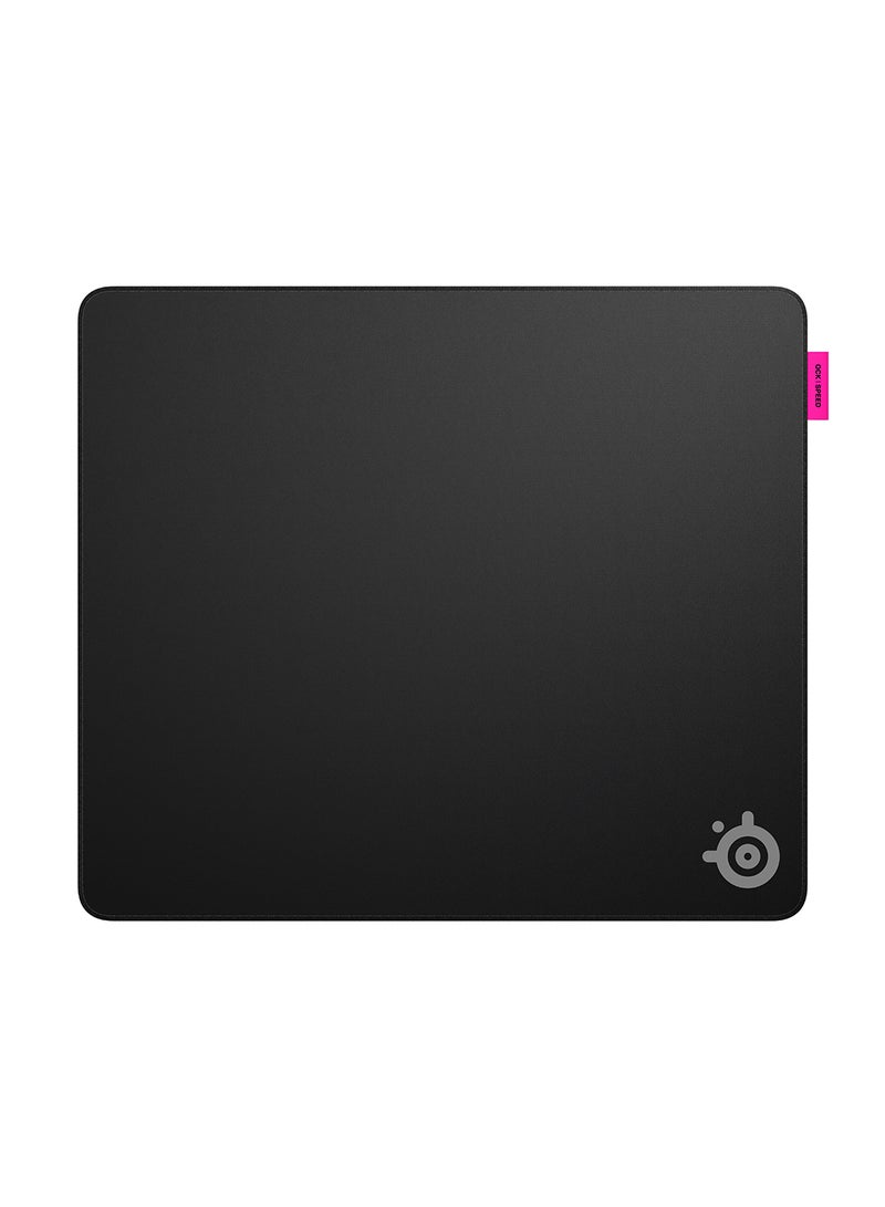 ستيل سيريز SteelSeries QcK L Performance Speed Gaming Mousepad, Extra density for a smooth glide, Low-profile edge stitching, Non-slip neoprene rubber base, 490 x 420 mm size, FPS, MOBAs, RTS, MMO - Black  - Image 1