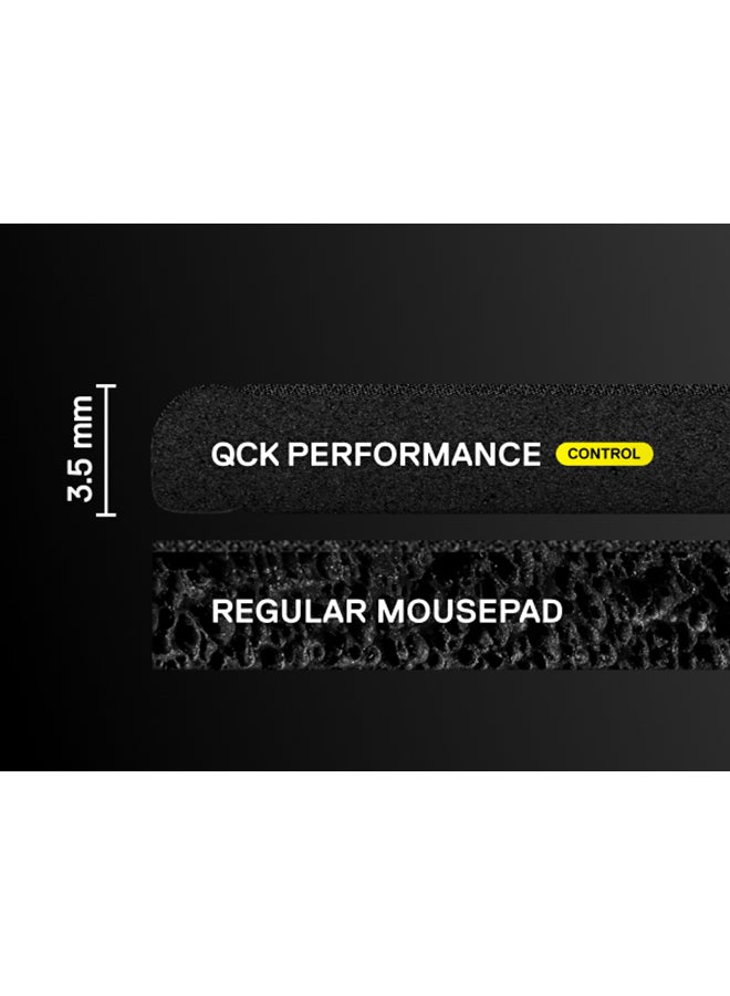ستيل سيريز - SteelSeries QcK XL Performance Control Gaming Mousepad, Extra density for a smooth glide, Low-profile edge stitching, Non-slip neoprene rubber base, 900 x 400 mm size,  FPS, MOBAs, RTS, MMO - Black - Image 1